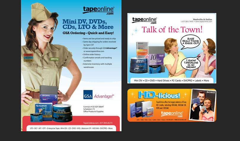 TapeOnline.com Print Ads